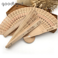 Éventails pliants de 20cm en bois sculpté original tournesol Éventail à main pliant de 20cm très vendu en gros Éventail décoratif pour la danse et la fête de mariage
