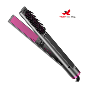 FENGFLY ABS Oil Infused Heated <b>Hair</b> <b>Straightener</b> Brush with <b>Straightening</b> Comb 30s Fast Heating High Quality - Product Image 4