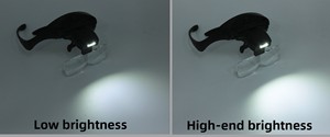 แว่นขยายแบบสวมศีรษะพร้อมไฟ LED, แว่นขยายคาดศีรษะสีดำสำหรับอ่านหนังสือ NO.9892B2C1 - Product Image 6