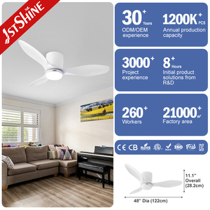 1stshine LED Decken ventilator Einstellbares LED-Licht 48 Zoll Kunststoff klingen Remote Decken ventilator mit Lampe - Product Image 3