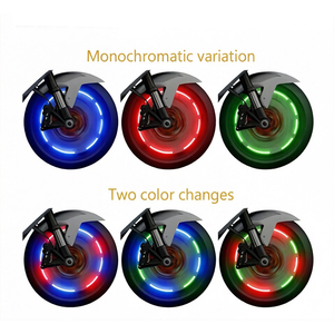 NTL12 <span class=keywords><strong>LED</strong></span> Lumière de roue de <span class=keywords><strong>moto</strong></span> et de vélo 5V, couvercle de valve de pneu lumineux, décoration néon, accessoires de modification pour <span class=keywords><strong>moto</strong></span> et voiture électrique - Product Image 1