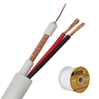 Câble d'alimentation Coaxial RG59 3 en 1 pour caméra de vidéosurveillance, dispositif de communication, 1 pièce