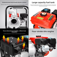 Pompe à eau diesel agricole à haut débit et haute pression 170F, moteur quatre temps, pompe à piston pour drainage