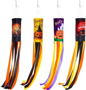 Wholesale high quality Custom Festivals Decorative Wind Socks 100% polyester digital printing Halloween Windsock for hanging