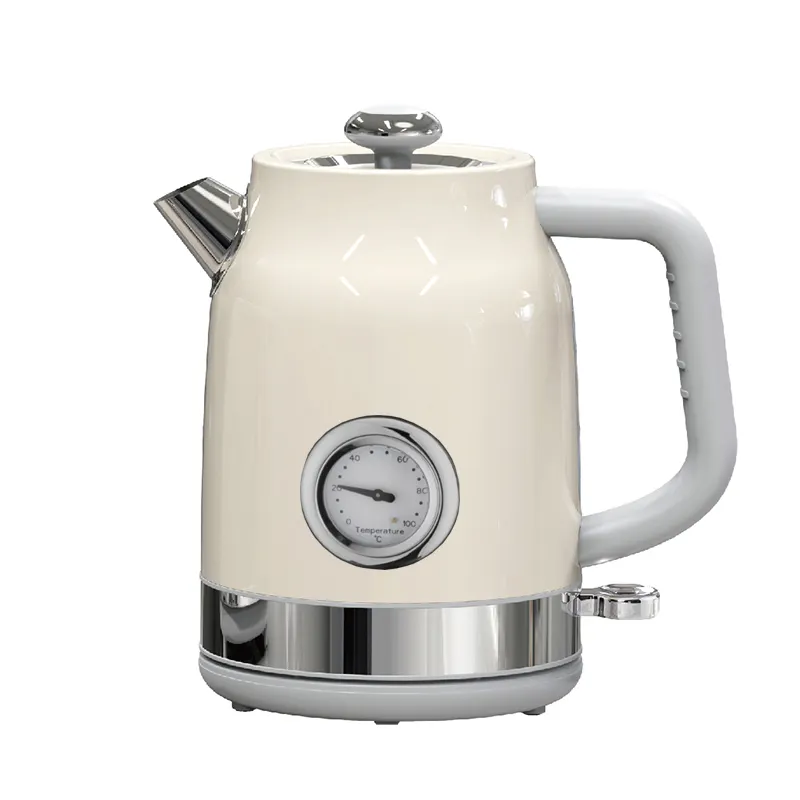 Kem trắng Tea Kettle điện chất lượng cao Mini Ấm đun nước không dây tốc độ-đun sôi nước ấm đun nước điện