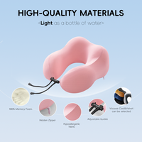 Almohadas de Viaje YUE RISE Pequeñas y Ligeras con Soporte Cervical Ergonómico de Doble Dirección, Relleno de Espuma Viscoelástica para Aviones