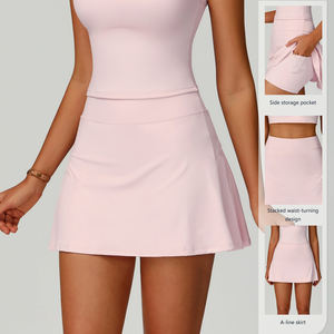 Falda de tenis con sensación de desnudo antiexposición deportiva de cintura alta, falda de Golf de verano, falda de gama alta personalizada para mujer con bolsillos - Product Image 2