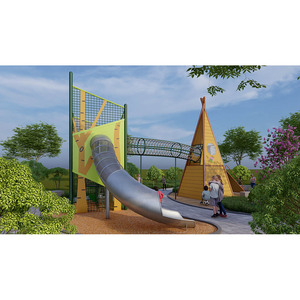 Tiger Tower Playground Outdoor Metal <strong>Slide</strong> <strong>for</strong> 5-12 <strong>Year</strong> <strong>Olds</strong> Commercial Use High Quality Adventure Play Structure Fun Equipment - Product Image 1
