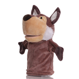Marioneta de mano de animales súper suave personalizada, oso para aliviar el estrés de los niños, juguetes de peluche, técnica lavada, relleno de algodón PP para bodas - Product Image 3