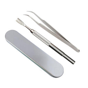 WELLFLYER PETP-090環境に優しいステンレス鋼ペットノミ & ダニ除去ツールセット引っ掻くフックピンセットクリップ - Product Image 1