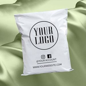Factory Wholesale Eco-Friendly Custom Logo White Poly Shipping Mailer <b>Waterproof</b> Self-Adhesive Mailing Bags for Shoes Fur - Product Image 1
