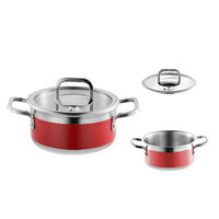 Batterie de cuisine Triply de 24 cm en acier inoxydable de haute qualité pour service intensif OEM