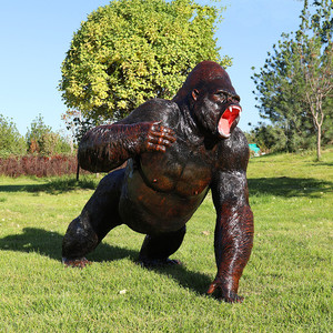 Grande sculpture en résine et fibre de verre, artisanat, King Kong, statue de gorille mâle géant, taille réelle - Product Image 6