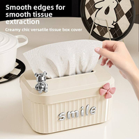 Boîte à mouchoirs en plastique chic et luxueuse multi-usages pour la maison, le salon, la table à thé, le restaurant, l'organisation du bureau