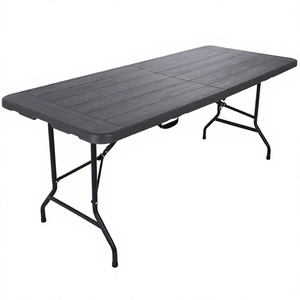 Mesa Plegable Moderna de Plástico HDPE Resistente de 72 Pulgadas con Estructura de Acero para Muebles de Exterior - Alquiler para Fiestas y Comedor de Camping - Product Image 4