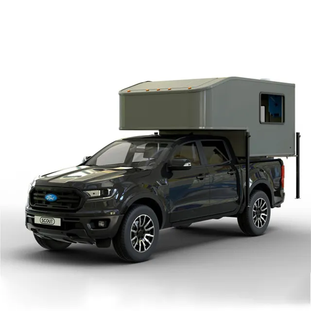 4 × 4 Customised OffオフロードCamping Travel Trailer Pickup Slide On Truck Camper For Sale