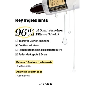 [For Nigeria Only] [<b>COSRX</b>] <b>Advanced</b> <b>Snail</b> <b>96</b> <b>Mucin</b> <b>Power</b> <b>Essence</b> 100ml High <b>Snail</b> <b>Mucin</b> Intense Hydration <b>Essence</b> To Repair Skin - Product Image 6