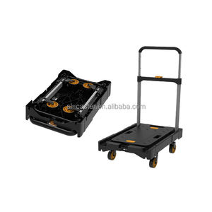 Carretilla de mano plegable personalizable de 136kg con ruedas de cuatro ruedas, carro de plataforma de plástico de nuevo diseño con soporte OEM - Product Image 1