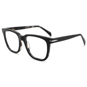 Montures de lunettes rectangulaires unisexes en acétate Co1218, monture complète, protection anti-UV pour hommes et femmes avec design ovale - Product Image 5