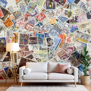 Auto-adhésif Classique Monde Timbre Collage <span class=keywords><strong>Mural</strong></span> Décoration de La Maison Papier Peint - Product Image 2