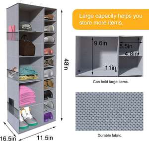 Organizador de Zapatos de 5 Niveles con Tapa Abatible, de Tela No Tejida, Gabinete de Zapatos Reforzado con Cajones para Sala de Estar, Almacenamiento de Zapatos y Bolsos - Product Image 4