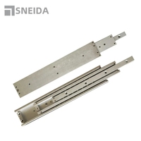 Glissières télescopiques industrielles robustes en aluminium anti-corrosion de 80 mm, capacité de charge de 300 kg, à extension complète, pour cuisine et salle à manger