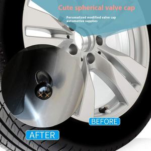 Modificación de neumáticos de coche personalidad cara sonriente expresión tapa de válvula cubierta de válvula de neumático - Product Image 4