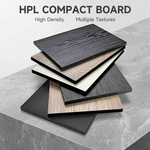 Panel de revestimiento de pared <span class=keywords><strong>exterior</strong></span> de grano de madera HPL, laminados compactos de 12mm, tablero de resina fenólica ignífugo, acabado brillante/mate, uso en la cocina - Product Image 1