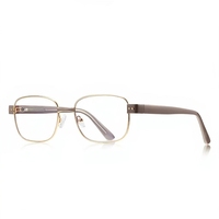 3178 Nouvelles Lunettes Anti-Lumière Bleue pour Femme, Monture Métallique Fine, Motif Géométrique de Luxe, Verres PC, pour Ordinateur et Maquillage, Transfrontalier