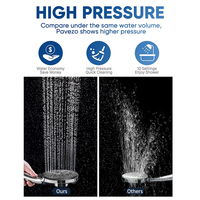 Pomme de douche magnétique moderne écologique à haute pression, ensemble de douche 3 pièces avec tuyau de douche et support de douche