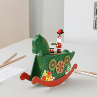 Jouets pour bébés de bonne qualité en gros, cheval à bascule, cadeaux de Noël, décoration écologique, jouet en bois, boîte à musique