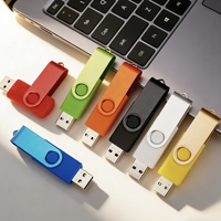Clé USB Métallique Personnalisée pour Cadeaux d'Affaires – Clé USB 2.0 de 128 Go, 64 Go, 32 Go, 16 Go – Disque Flash, Clé USB, Clé Mémoire