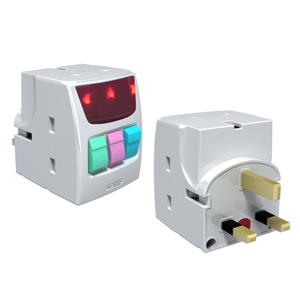 New Style UK Tiêu Chuẩn 3 Outlet Tường Cắm <span class=keywords><strong>Adapter</strong></span> Extender Cá Nhân Chuyển Đổi Điều Khiển Mini Ổ Cắm Cắm Với Ánh Sáng - Product Image 1