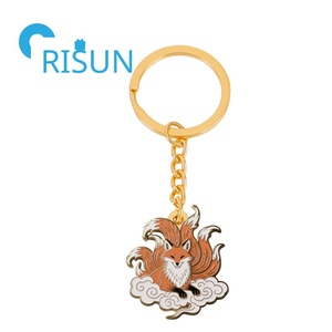 พวงกุญแจเคลือบรูปหมาจิ้งจอกเก้าหางญี่ปุ่น - Product Image 3