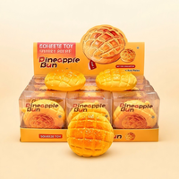 Jouet anti-stress souple en forme de pain, ananas, pudding, fromage, beurre, hot-dog, crème glacée, aliments réalistes en TPR, cadeau pour soulager le stress