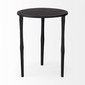 HMS 20 \ "tavolo rotondo in legno di Mango in stile casale con cassetti portaoggetti in ferro nero Set di mobili da soggiorno - Product Image 2