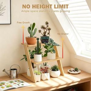 Wooden <b>Kitchen</b> Countertop Condiment <b>Rack</b> 3 Tier Rectangle Standing Type Durable <b>Storage</b> For Plants And Miscellaneous Items - Product Image 3