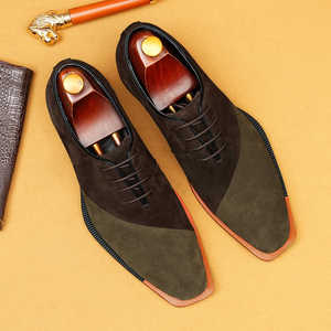 Chaussures Oxford à enfiler pour homme en cuir véritable de haute qualité, nouvelle collection, semelle épaisse, imperméables, respirantes, décontractées, formelles, pour le bureau et la carrière - Product Image 3