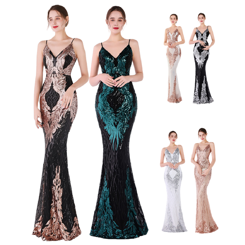 glitter emerald green dress EMERALD GLITTER BALL GOWN – SHOP DDMINE main image 0