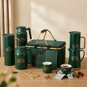 Juego de Regalo Corporativo de Lujo 2026, Artículos Promocionales Personalizados con Logotipo, Termo Ejecutivo Verde Esmeralda, Taza, Cuaderno, Taza de Té - Product Image 2