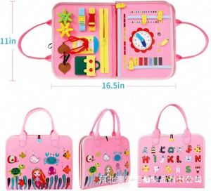 Nouveau style 2026 : Tableau d'activités Montessori Sirène Rose pour tout-petits de 1, 2, 3 et 4 ans – Jouets Montessori - Product Image 3
