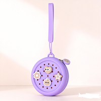 Porte-monnaie à fermeture éclair en gros de l'usine Chinfai, mini portefeuille pour enfants, sac pour Airpods, porte-clés, porte-monnaie rond en silicone
