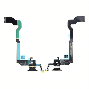 Cable flexible para puerto de carga Lightning para Apple iPhone X con micrófono, color negro - Product Image 2