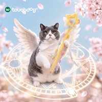 Juguete para Gatos Touchdog Ecológico, Moderno y Encantador, de Poliéster y Madera, con Poste Largo, para Ejercicio y Entretenimiento, Alivia el Estrés