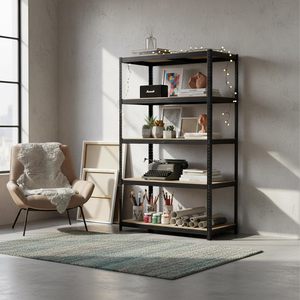 5 Tier Steel <b>Racking</b> <b>Shelf</b> with Corrosion Protection Heavy Duty Garage Shelving Storage - Product Image 4