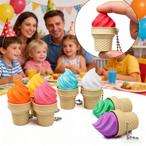 พวงกุญแจรูปไอศกรีมโคนแบบ <span class=keywords><strong>3</strong></span> มิติ พิมพ์ด้วยเครื่องพิมพ์ <span class=keywords><strong>3</strong></span> มิติ สำหรับคลายเครียด - กดนิ้วเพื่อผ่อนคลายความเครียด - Product Image 6