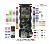 Papan Pengembangan T-Call A7670 4G 2G ESP32 Modul LTE GSM A7670E