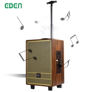 Altavoz portátil de madera de alta potencia, caja de sonido para <span class=keywords><strong>Karaoke</strong></span>, DJ, pintura, fiesta de Vietnam, Cambogia, con Radio FM, 15 pulgadas - Product Image 5