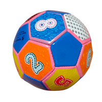 Ballon de football léger 150g taille 2 en PVC écologique traditionnel à 32 panneaux, surface texturée, laminé, cousu à la machine, pour enfants