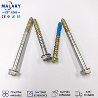 Vis à tête hexagonale en acier au carbone Malaxy électrogalvanisé M6-M20